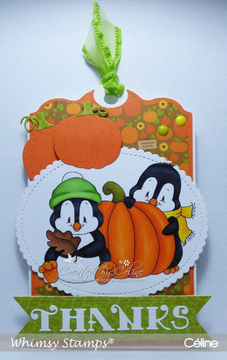 Penguin Pumpkin Patch - Digital Stamp - Whimsy Stamps