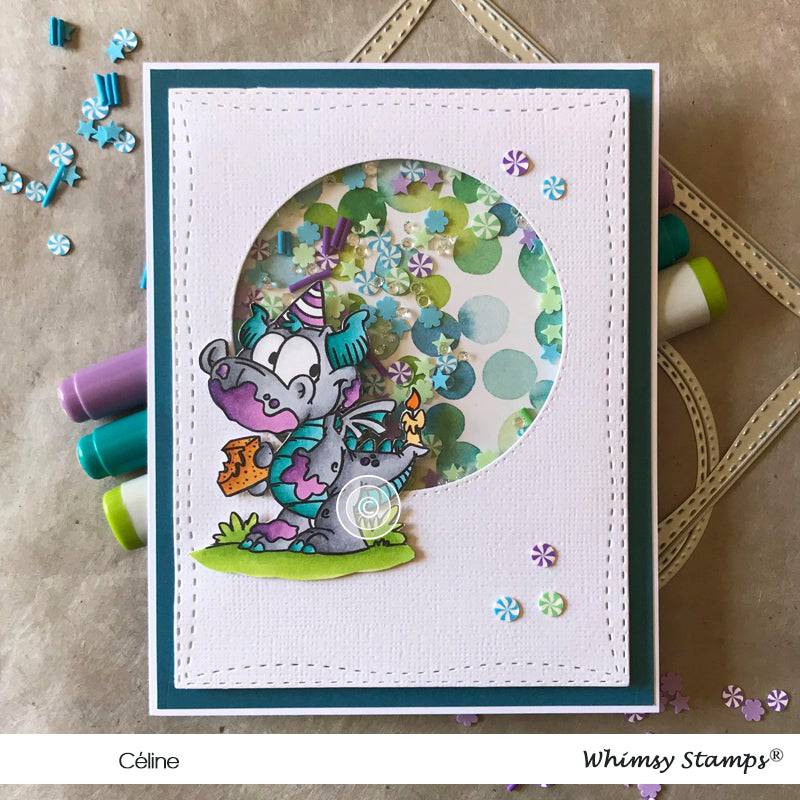 Birfday Dragons Clear Stamps - Whimsy Stamps