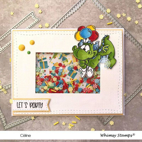 Birfday Party Dragons Clear Stamps - Whimsy Stamps