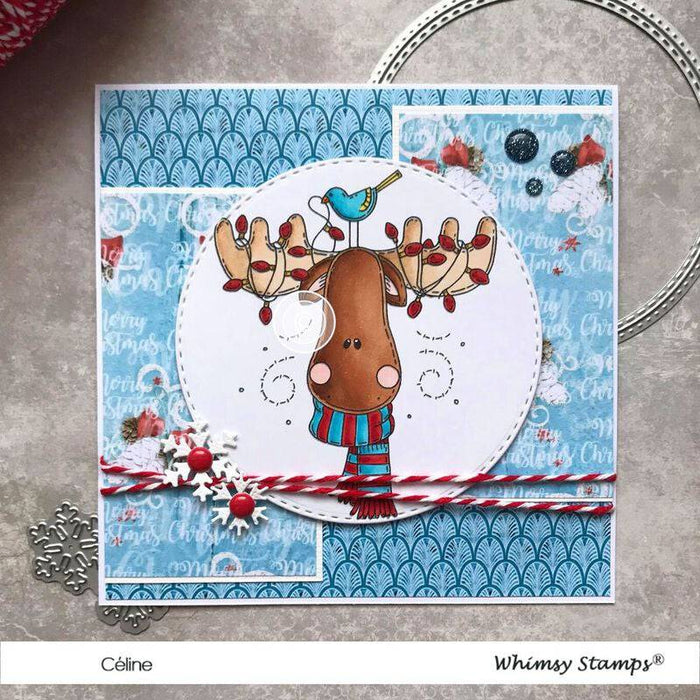 Moose Lights - Digital Stamp - Whimsy Stamps