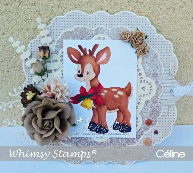 Christmas Deer - Digital Stamp - Whimsy Stamps