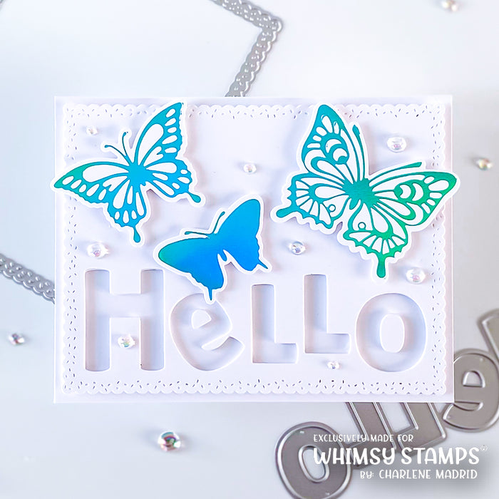 *NEW Sprinkles Scallops Rectangle Die Set - Whimsy Stamps