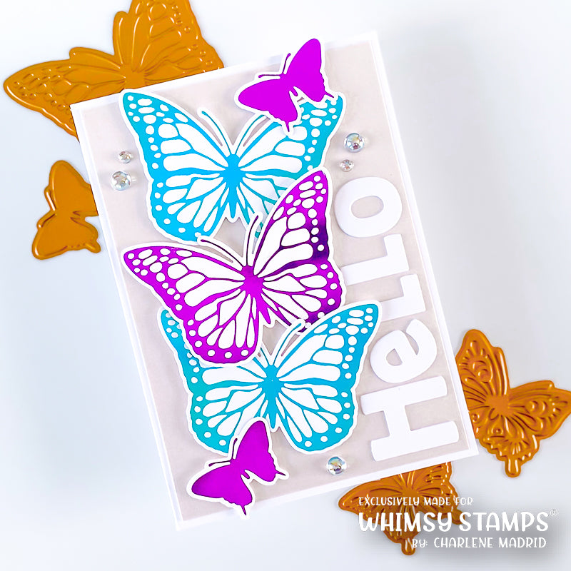 **NEW Hello Word and Shadow Die Set - Whimsy Stamps