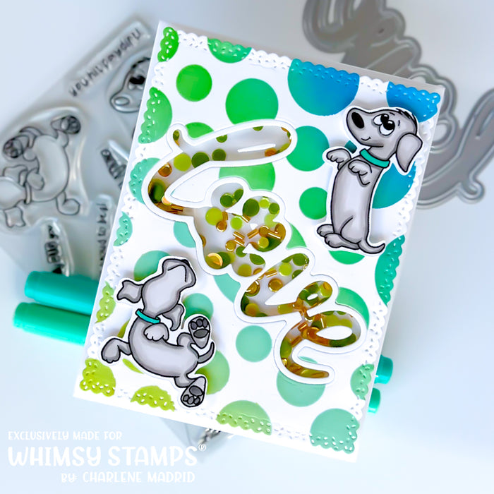 *NEW Love Paw Word and Shadow Die Set - Whimsy Stamps