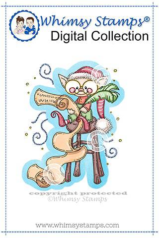 Chester the Checker Elf - Digital Stamp - Whimsy Stamps