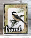 Chickadee Rubber Cling Stamp - Whimsy Stamps