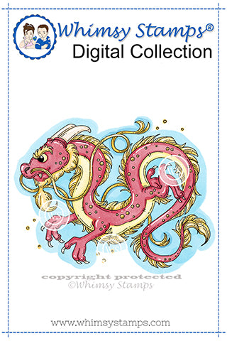 Chinese Dragon - Digital Stamp - Whimsy Stamps