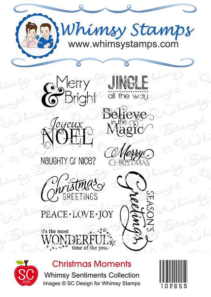 Christmas Moments Rubber Cling Stamp - Whimsy Stamps