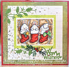 Christmas Bunny Stockings - Digital Stamp - Whimsy Stamps