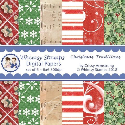 Christmas Traditions - Digital Papers - Whimsy Stamps
