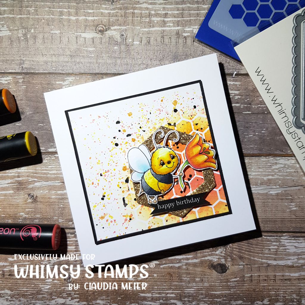 Bee Happy - Digital Stamp - Whimsy Stamps