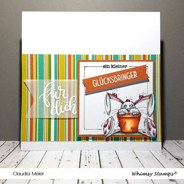 Ladybug Bunny - Digital Stamp - Whimsy Stamps