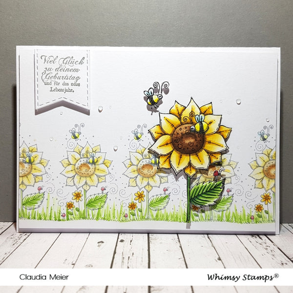 Sunflower Buggies - Digital Stamp - Whimsy Stamps