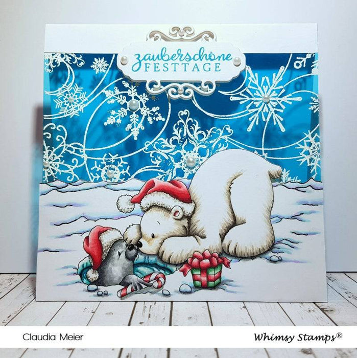 Polar Bear and Seal - Digital Stamp - Whimsy Stamps