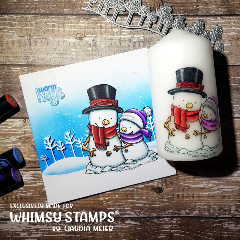 Snow Couple - Digital Stamp - Whimsy Stamps