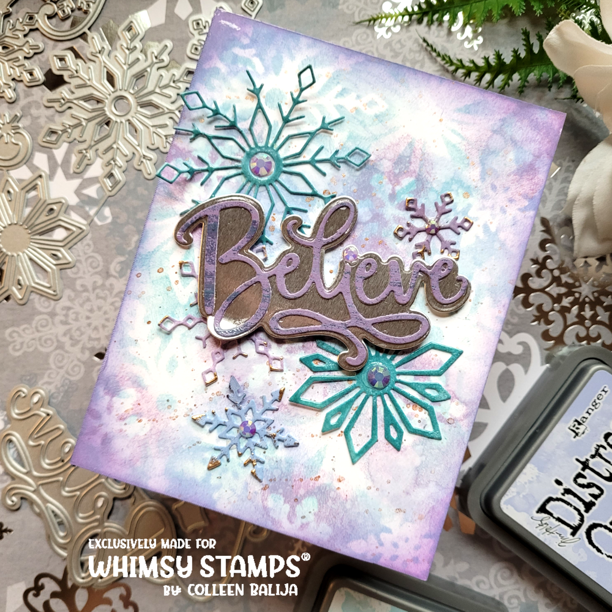 Elegant Snowflakes and Border Die - Whimsy Stamps