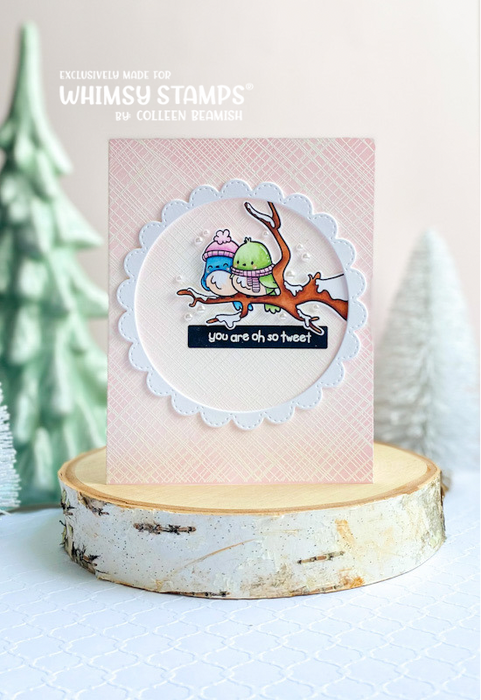 Messy Mesh Background Rubber Cling Stamp - Whimsy Stamps