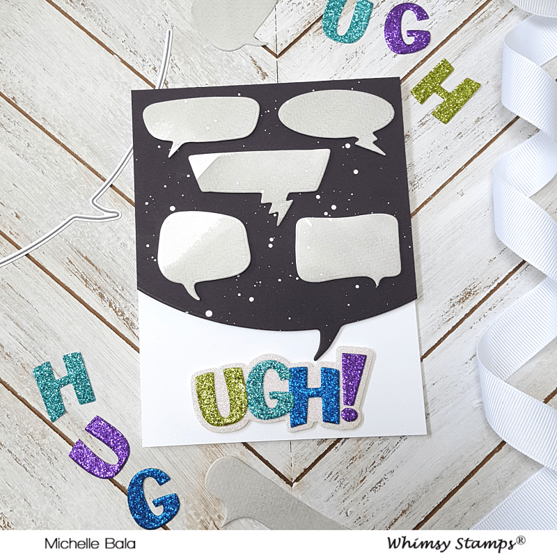 UGH! Word and Shadow Die Set - Whimsy Stamps