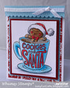 Cookies for Santa Rubber Cling Stamp - Whimsy Stamps