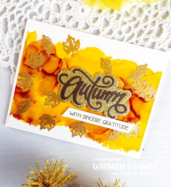 Autumn Word and Shadow Die Set - Whimsy Stamps