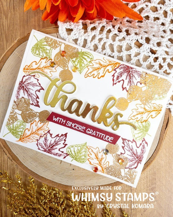 Many Thanks Word Die - Whimsy Stamps