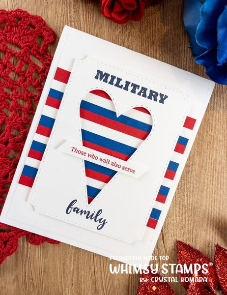 Military Family Clear Stamps - Whimsy Stamps