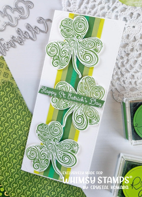 Shamrock Swirl Clear Stamps - Whimsy Stamps