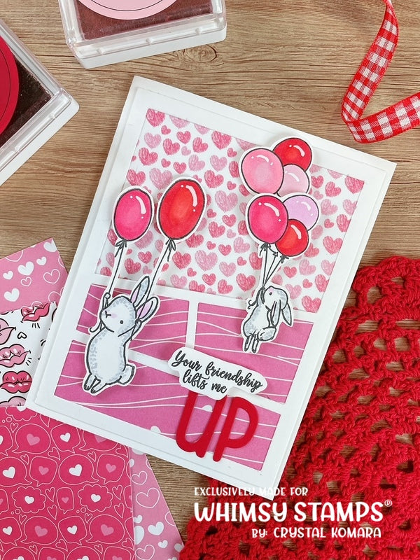 Bunny Balloons Clear Stamps - Whimsy Stamps