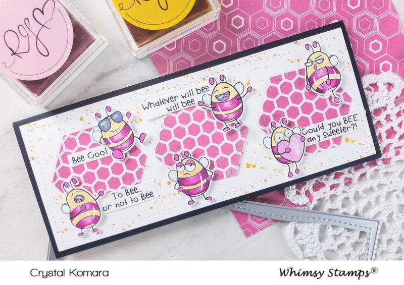 Bizzy Bees Clear Stamps - Whimsy Stamps