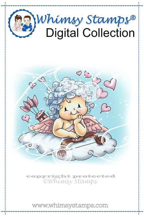 Cupid on a Cloud - Digital Stamp - Whimsy Stamps