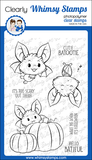 **NEW Cutie Batootie Clear Stamps - Whimsy Stamps