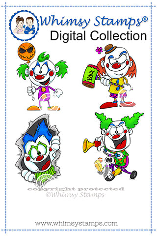 Clowning Around - Digital Stamp Set - Whimsy Stamps