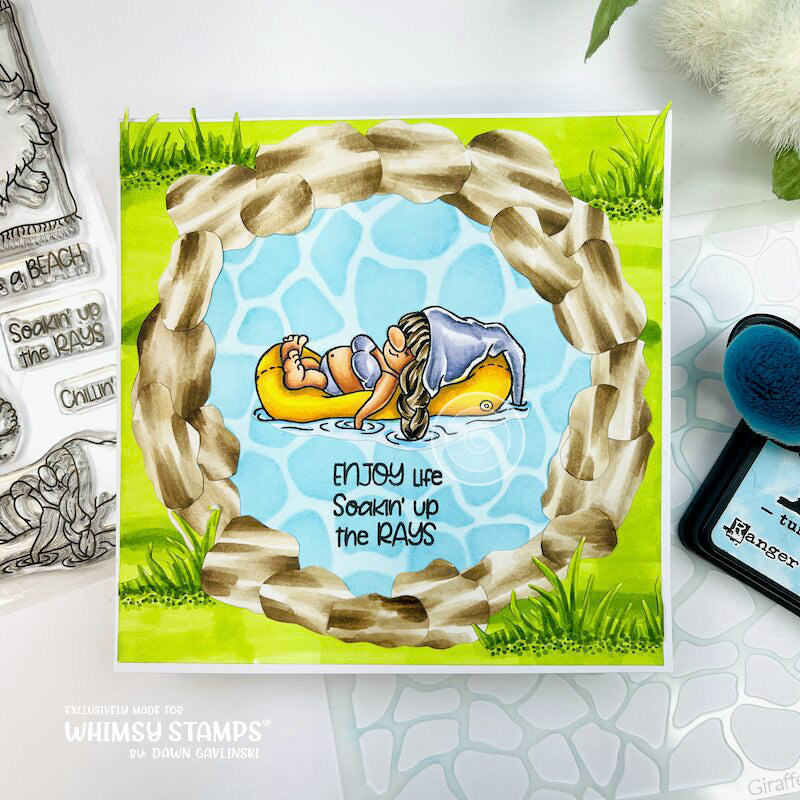 Gnomes at the Beach Clear Stamps - Whimsy Stamps