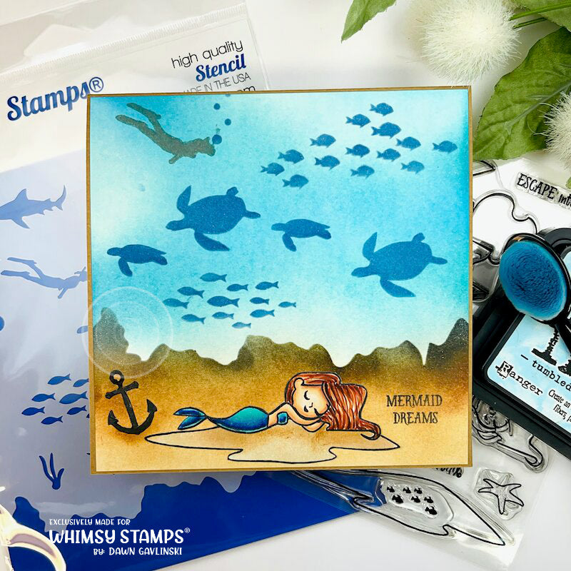 Ocean Stencil - Whimsy Stamps