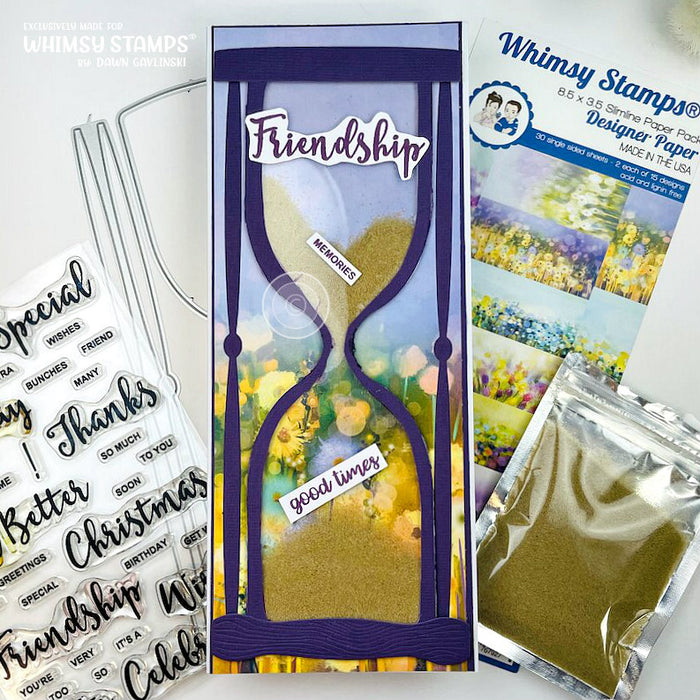 Slimline Hourglass Die Set - Whimsy Stamps