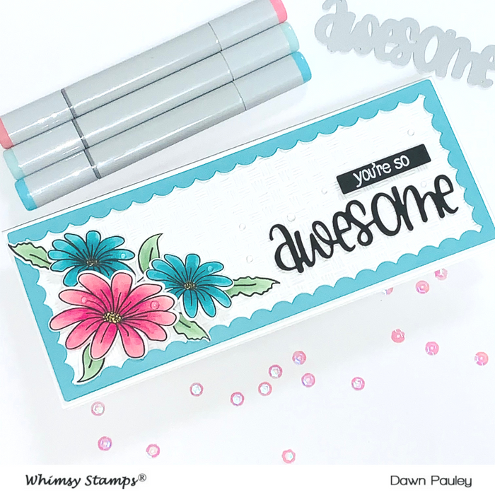 **NEW Simple Sentiment Strips Die Set - Whimsy Stamps
