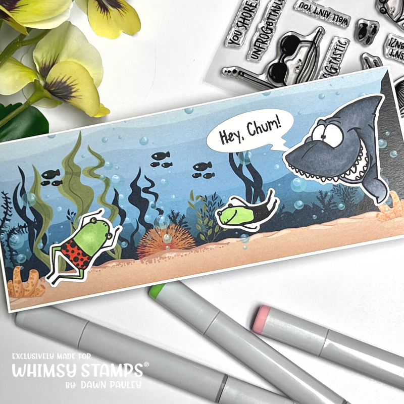 Lookin' Shark Clear Stamps - Whimsy Stamps