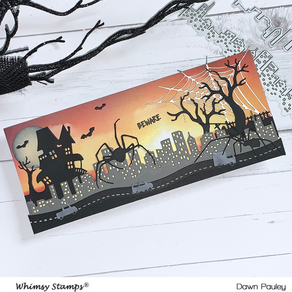 Haunted Graveyard Border Die - Whimsy Stamps