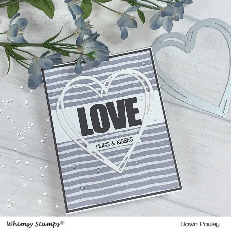 Connected Hearts Frame Die - Whimsy Stamps