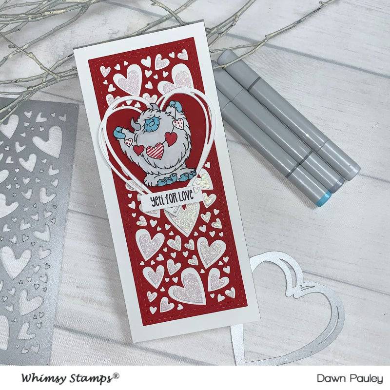 Connected Hearts Frame Die - Whimsy Stamps