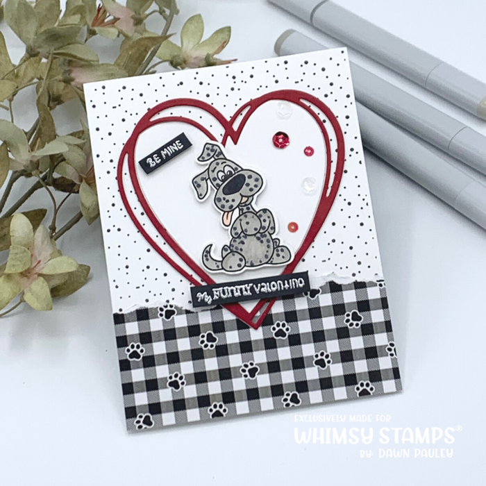 *NEW Speckled Background Rubber Cling Stamp - Whimsy Stamps