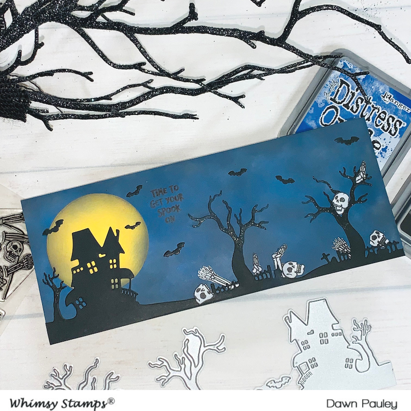 Haunted Graveyard Border Die - Whimsy Stamps