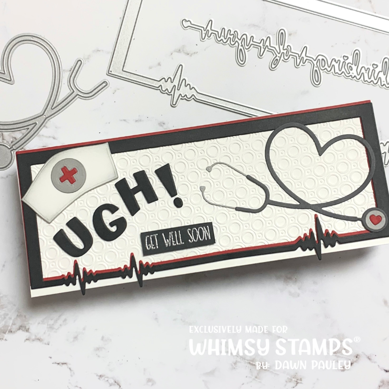 **NEW Slimline Heartbeats Die Set - Whimsy Stamps