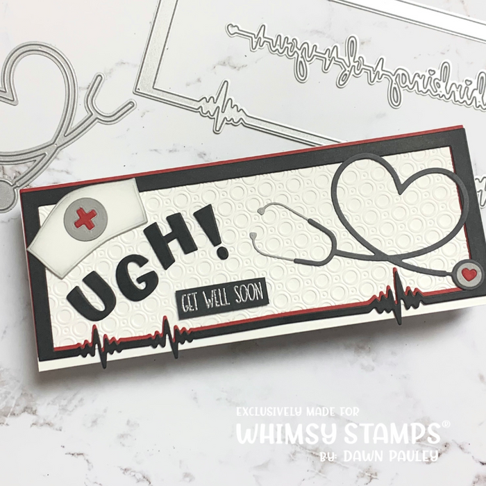 **NEW Slimline Heartbeats Die Set - Whimsy Stamps