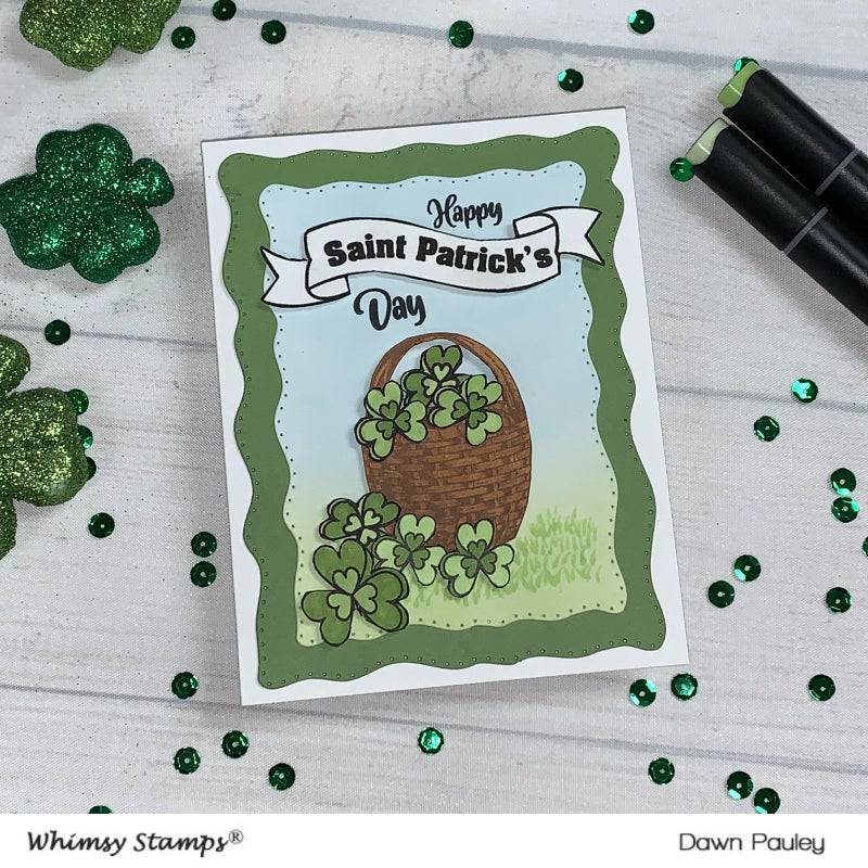 St. Patrick's Day Gold Clear Stamps - Whimsy Stamps