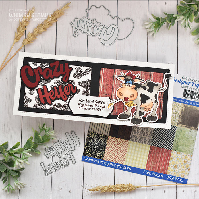 **NEW Southern Heifer Outline Die - Whimsy Stamps