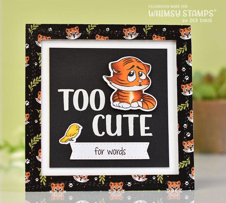 **NEW Tabby Tigers Clear Stamps - Whimsy Stamps