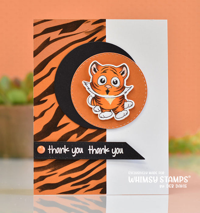 **NEW Tabby Tigers Outlines Die Set - Whimsy Stamps