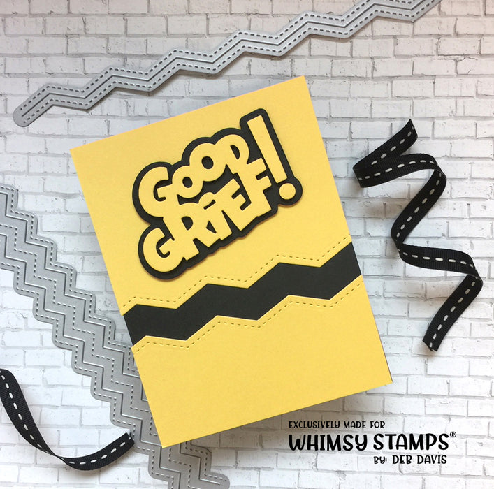 **NEW Good Grief Word and Shadow Die Set - Whimsy Stamps