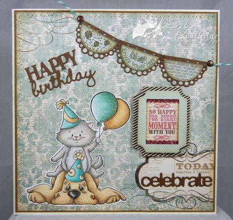 Birthday Pile-Up - Digital Stamp - Whimsy Stamps